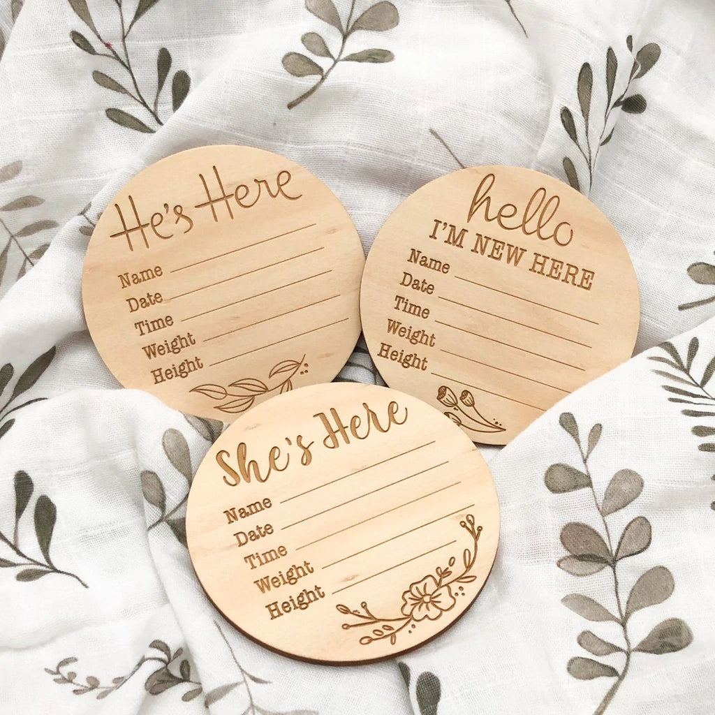 Baby Record Announcement Plaques