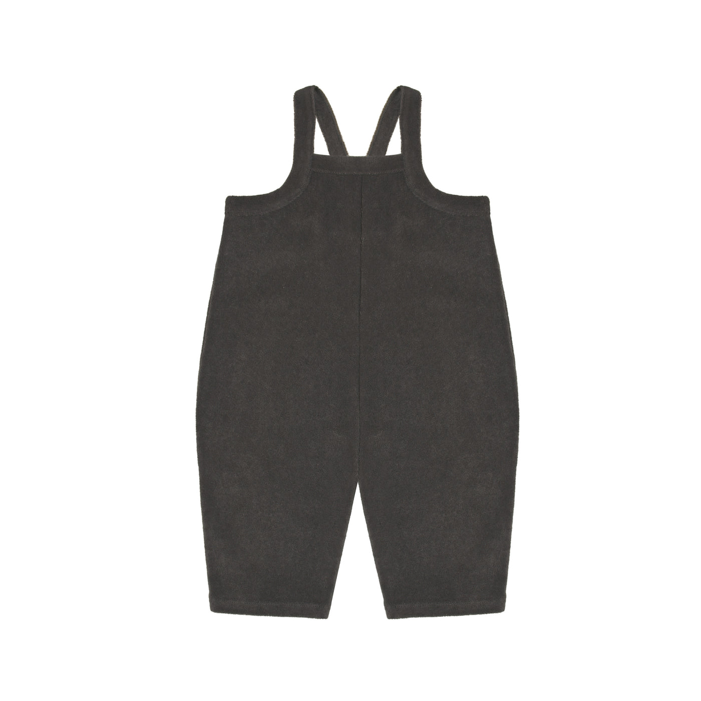 Terry Cropped Dungarees - Shadow