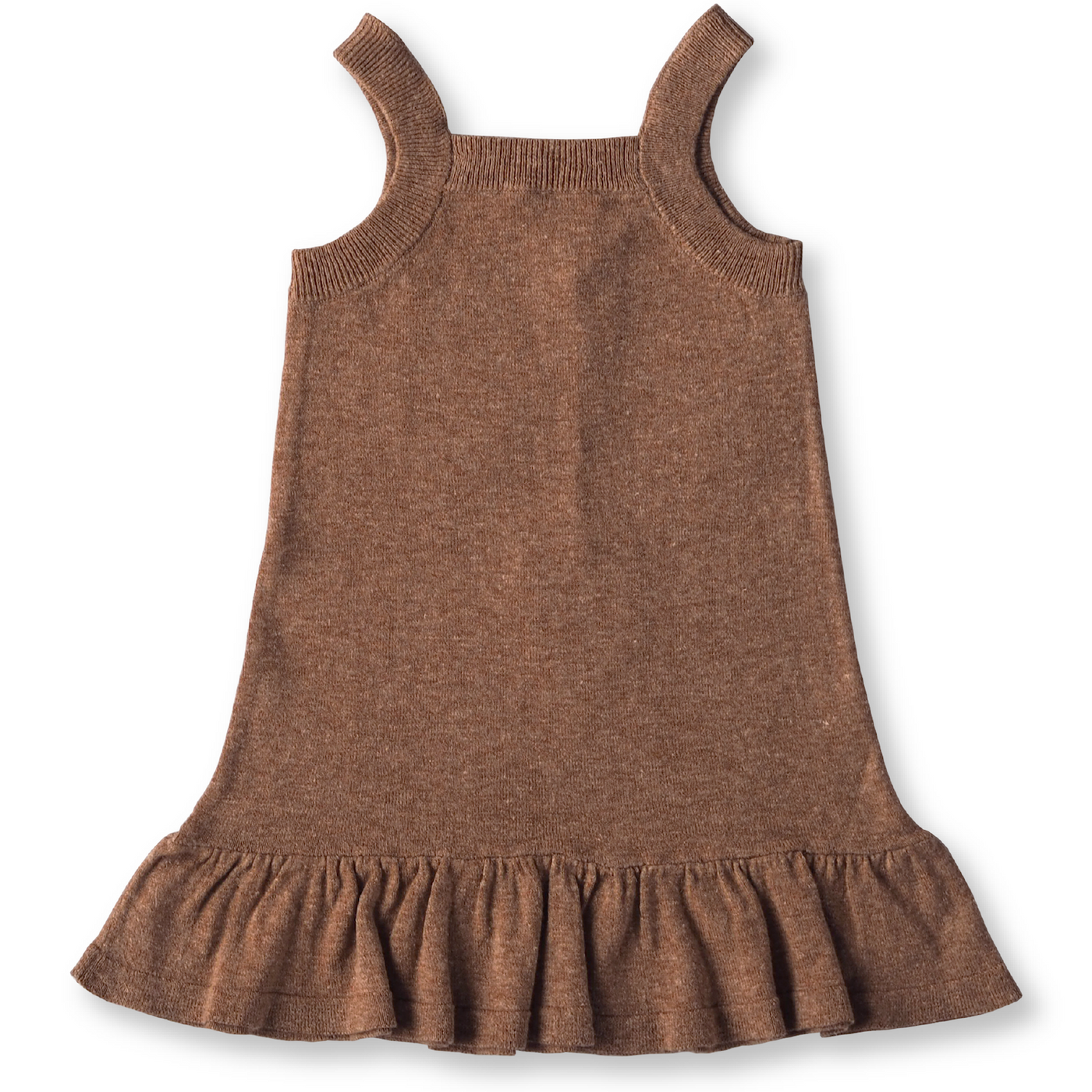 Frill Hemp Dress - Brownie