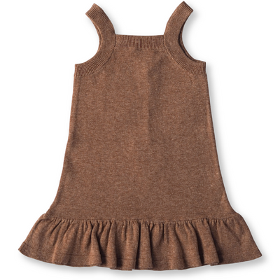 Frill Hemp Dress - Brownie